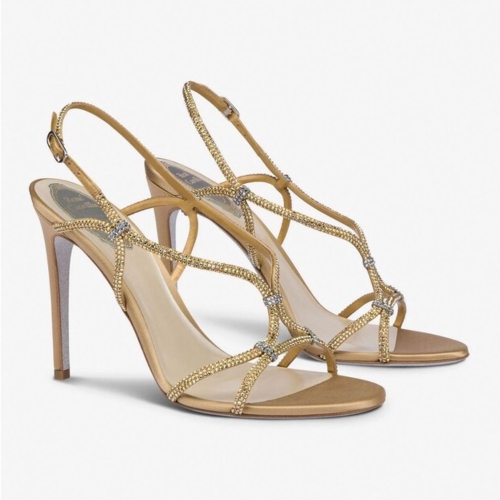 Rene Caovilla Clippy 105 Crystal Sandals
